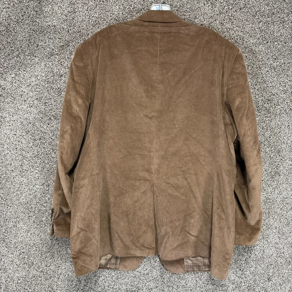 Saddlebred Blazer Mens 46R Brown‎ Corduroy Cotton Two-Button Sport Coat Jacket